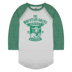 The Mountain Goats Serpent Brigade Baseball T-Shirt New Merch 10 The Mountain Goats Serpent Brigade Baseball T-Shirt New Merch