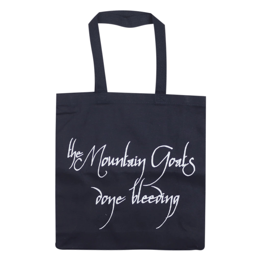 The Mountain Goats New Merch Done Bleeding Navy Tote 1 The Mountain Goats New Merch Done Bleeding Navy Tote