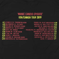 The Murlocs Manic Candid Episode USA/Canada 2019 Tour T-Shirt 10 The Murlocs Manic Candid Episode USA/Canada 2019 Tour T-Shirt