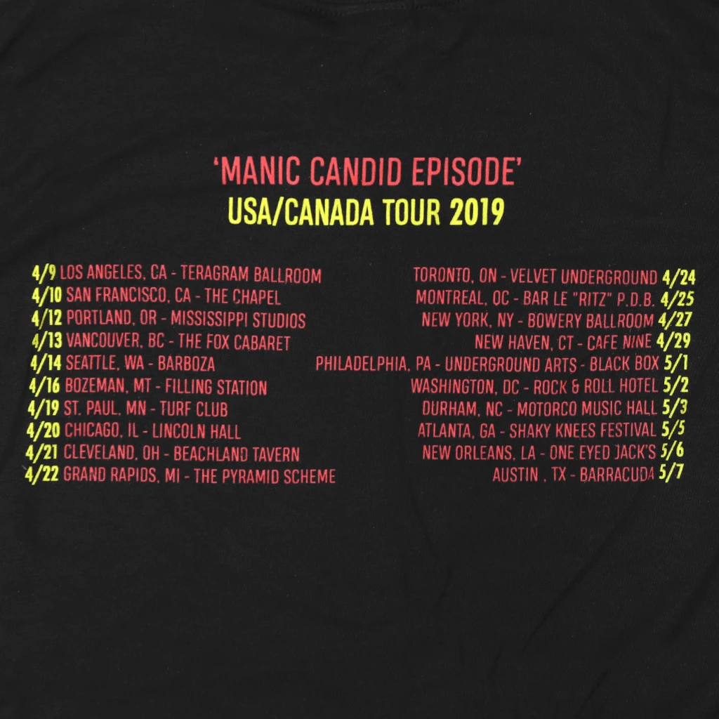 The Murlocs Manic Candid Episode USA/Canada 2019 Tour T-Shirt 5 The Murlocs Manic Candid Episode USA/Canada 2019 Tour T-Shirt
