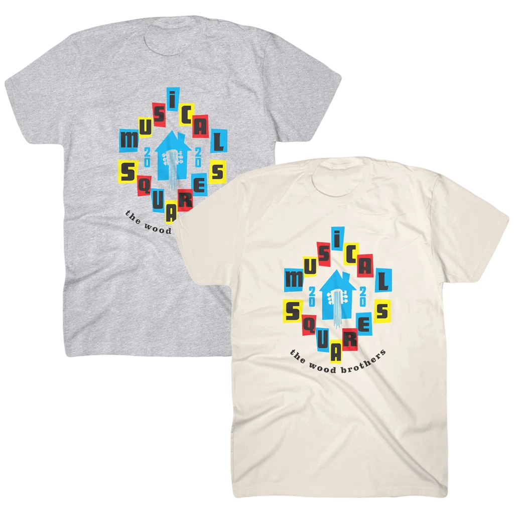 The Wood Brothers Musical Squares T-Shirt 1 The Wood Brothers Musical Squares T-Shirt