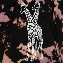 Giraffes? Giraffes! SUPERBASS!!!! Red Rust Tie-Dye Long Sleeve New Merch