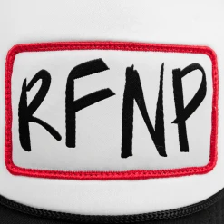 Ring Finger No Pinky RFNP Black & White Trucker Hat
