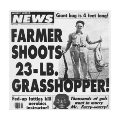 Weekly World News Grasshopper Sticker
