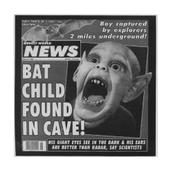 Weekly World News Bat Boy’s Origin Story On A Sticker New Merch