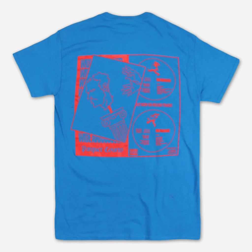Parquet Courts Falling Statue Sapphire Pocket T-Shirt New Merch 2 Parquet Courts Falling Statue Sapphire Pocket T-Shirt New Merch