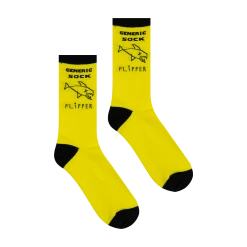 Flipper New Merch Fish - Yellow & Black Socks