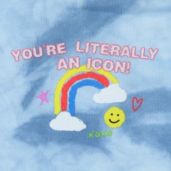 Jules Brave You're Literally An Icon Blue Tie-Dye Hoodie