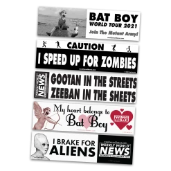 Weekly World News New Merch Bumper Sticker Bundle