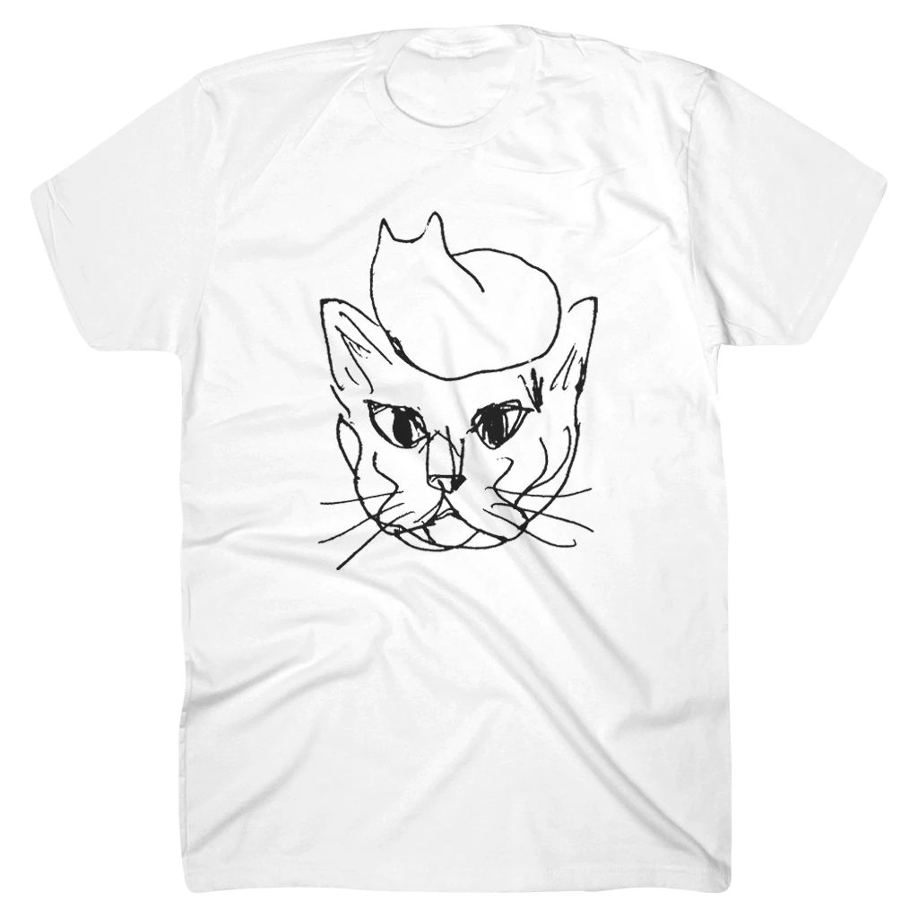 Rodrigo Amarante Cat On Cat White T-Shirt 2 Rodrigo Amarante Cat On Cat White T-Shirt