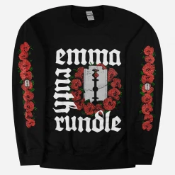 Emma Ruth Rundle Poppies Black Sweatshirt