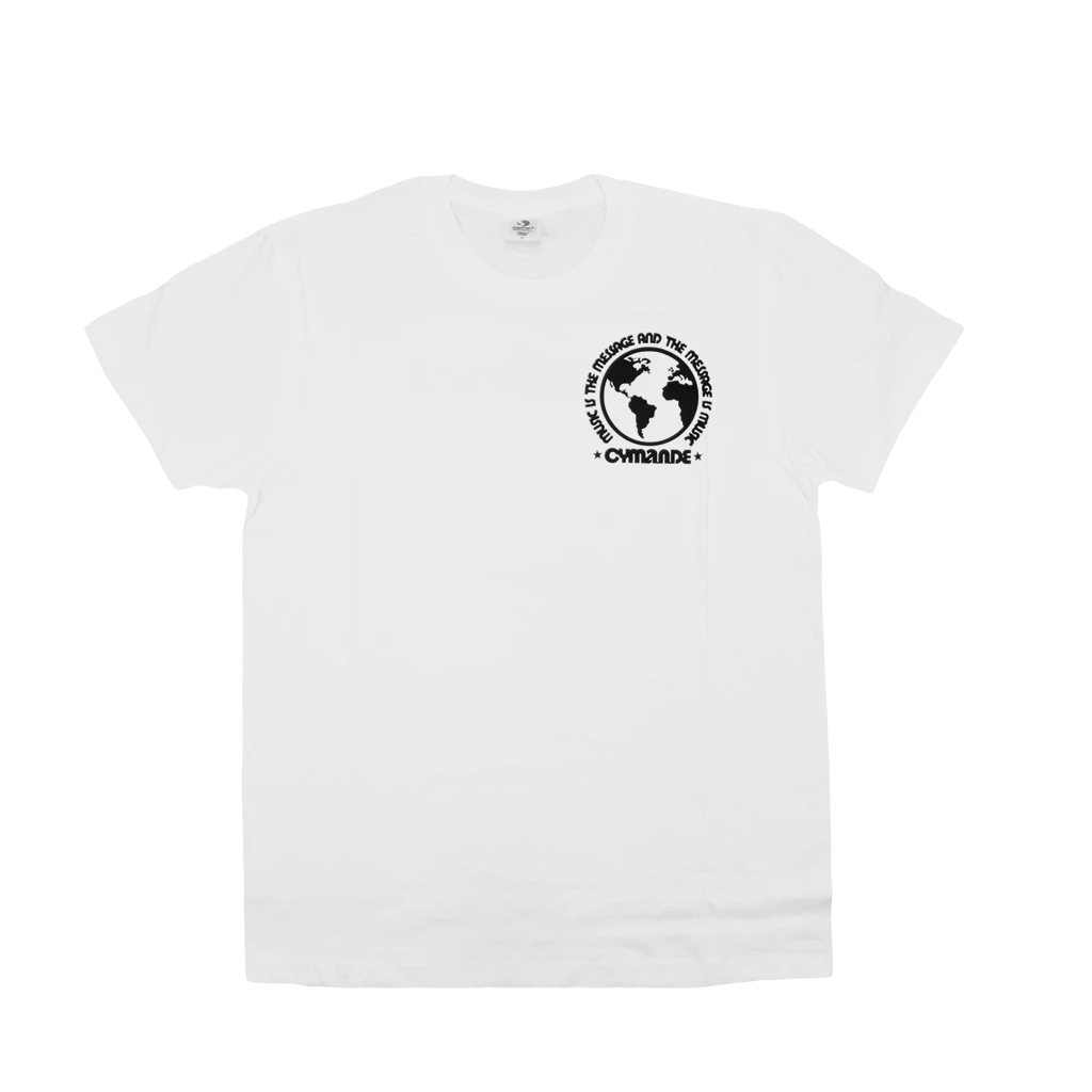 Cymande The Message - Globe White T-Shirt New Merch 3 Cymande The Message - Globe White T-Shirt New Merch