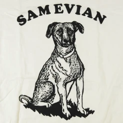 Sam Evian New Merch Dog Vintage White & Rio Red Ringer T-Shirt