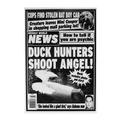 Weekly World News Duck Hunters Shoot Angel! Poster New Merch