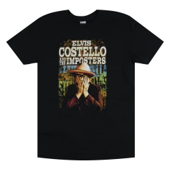 Elvis Costello Hands Europe 2016 Black T-Shirt