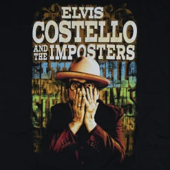 Elvis Costello Hands Europe 2016 Black T-Shirt