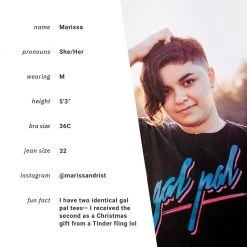 Autostraddle Gal Pal Black Tee New Merch