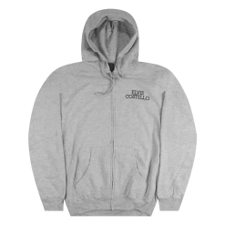 Elvis Costello Stereophonic Zip Athletic Grey Hoodie New Merch