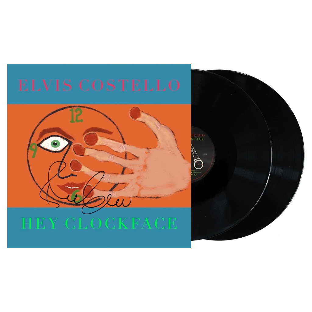 Elvis Costello Signed Hey Clockface - 12" Vinyl 1 Elvis Costello Signed Hey Clockface - 12" Vinyl
