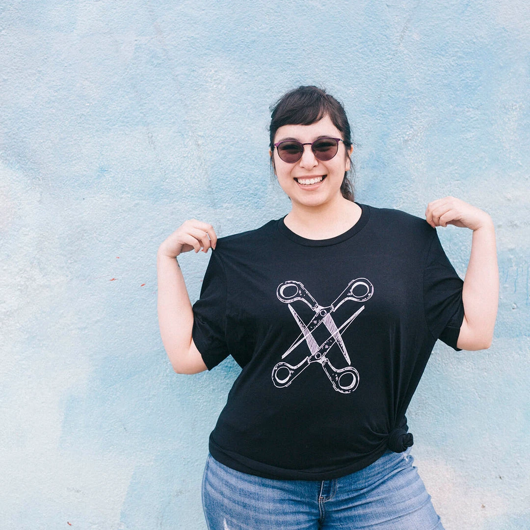 Autostraddle Basic Scissoring Black Tee New Merch 2 Autostraddle Basic Scissoring Black Tee New Merch