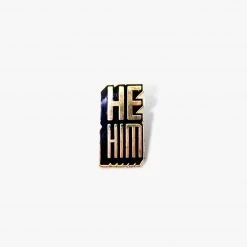 Autostraddle He/Him Pronoun Pin New Merch