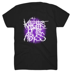 Knights Of The Abyss New Merch Purple Splatter Black T-Shirt